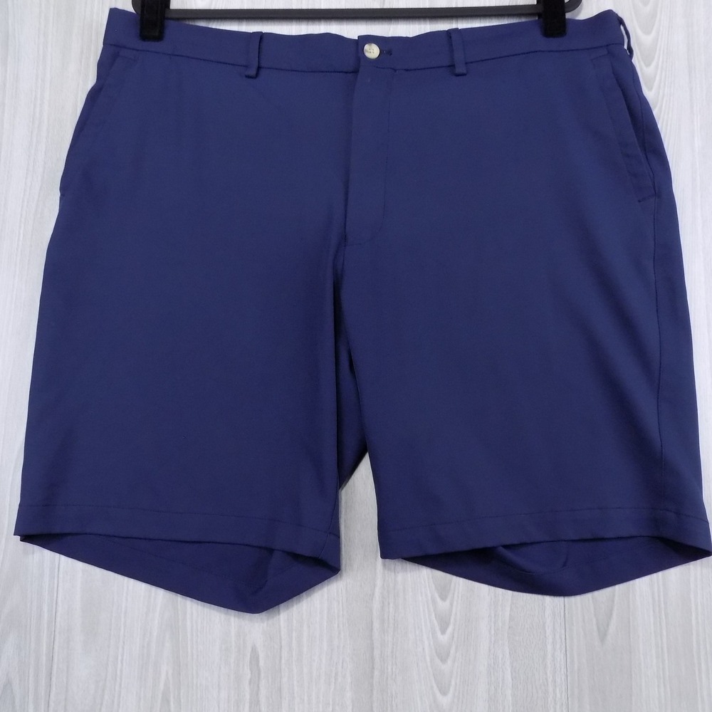 Peter Millar Crown Sport Performance Shorts Mens 40 Navy Blue EUC ME0EB82